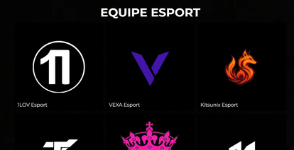 Page esport ou sport avec design existant